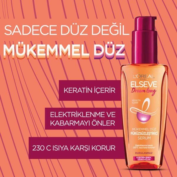 L'Oréal Paris Elseve Dream Long Mükemmel Düz Pürüzsüzleştirici Serum