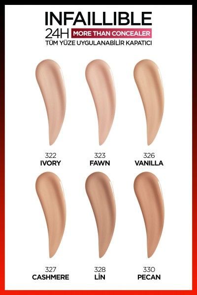 L'Oréal Paris Infaillible 24H Tüm Yüze Uygulanabilir Kapatıcı - 322 Ivory