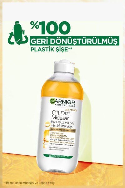 Garnier Çift Fazlı Micellar Kusursuz Makyaj Temizleme Suyu 400 ML