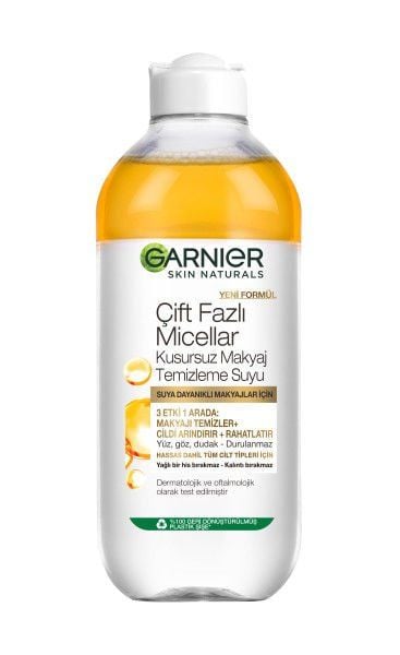 Garnier Çift Fazlı Micellar Kusursuz Makyaj Temizleme Suyu 400 ML