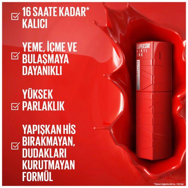 Maybelline New York Vinyl Ink Ruj Peachy No: 15