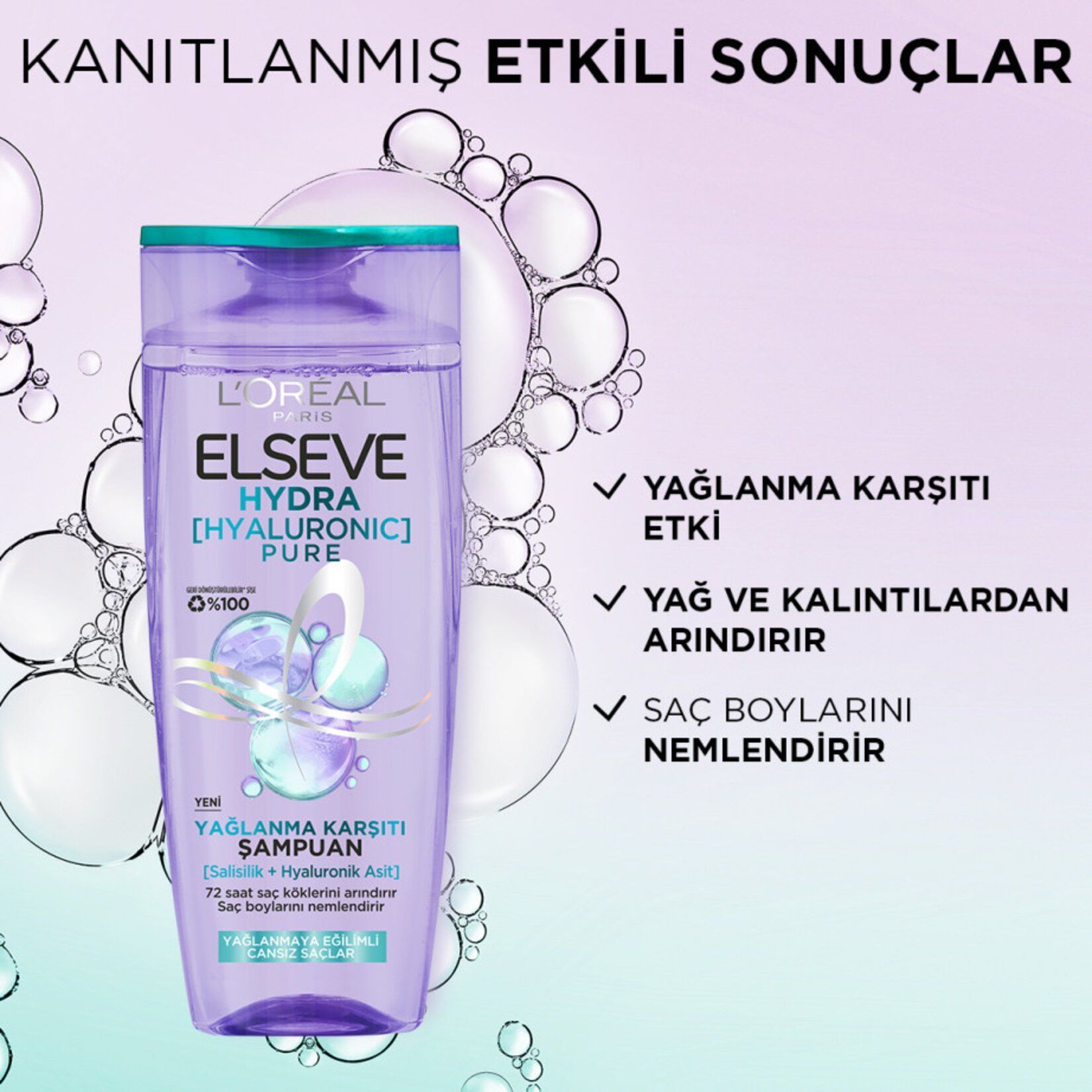 L'Oréal Paris Elseve Hydra Pure Yağlanma Karşıtı Arındırıcı Şampuan 300ml