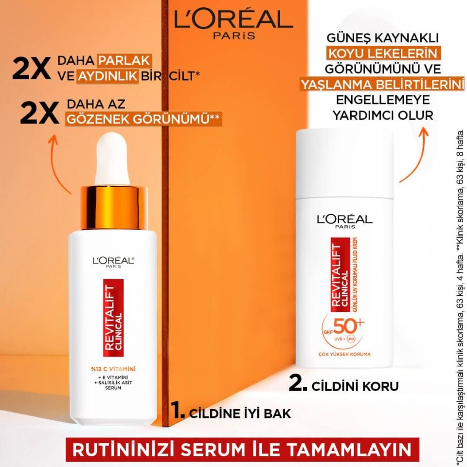 Revitalift Clinical SPF 50+ Günlük Yüksek UV Korumalı Yüz Güneş Kremi