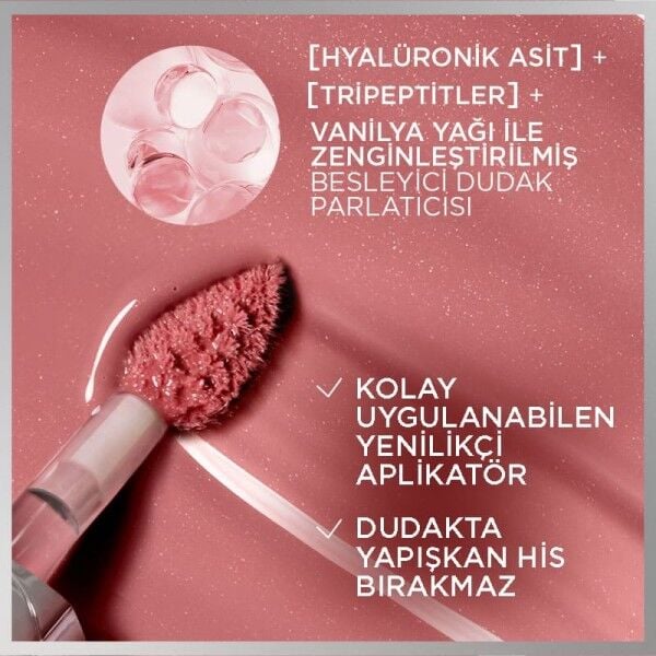 L'Oréal Paris Plump Ambition Hyaluron Lip Oil Besleyici ve Nemlendirici Dudak Parlatıcısı - 390 Cherry Cherie