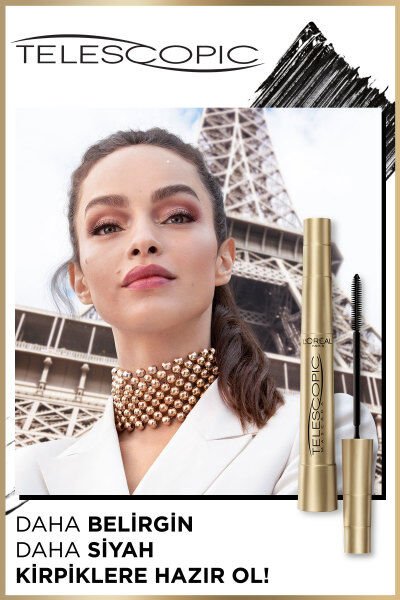L'Oréal Paris Teleskopik Suya Dayanıklı Maskara - Siyah