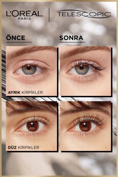 L'Oréal Paris Teleskopik Suya Dayanıklı Maskara - Siyah