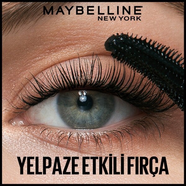 Maybelline New York Kirpik Sansasyonel Yelpaze Etkili Suya Dayanıklı Siyah Maskara